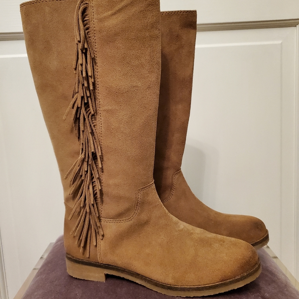 Lucky Brand Suede Boots with Fringe